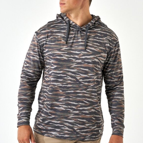 NEW FALL BURLEBO Performance Hoodie - TIGER STRIPE CAMO - WETLAND - Picture 1 of 3